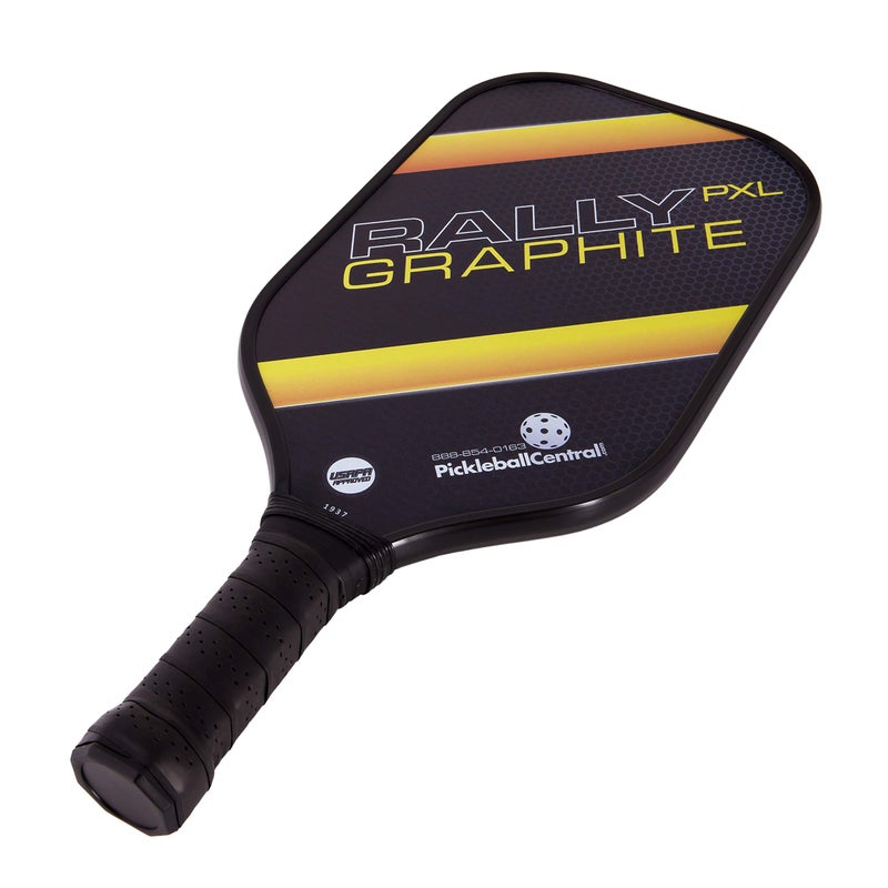 PickleballCentral Rally PXL Graphite Pickleball Paddle (Yellow) XL Elongated Power & Reach Shape | Standard Grip | Polymer Honeycomb Core and Graphite Face - Image 2